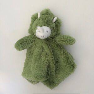 NWOT Lovey Dino Green Soft Baby Toy Dinosaur Rattle Oobles | Danbar